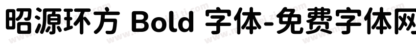 昭源环方 Bold 字体字体转换
